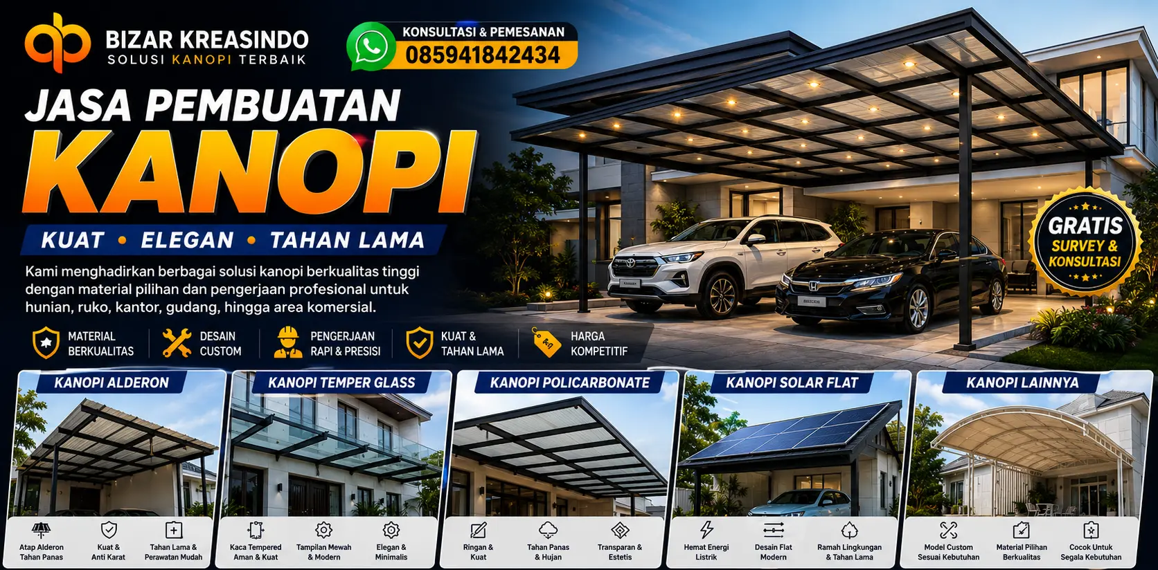 Jasa Kontraktor Kanopi depok